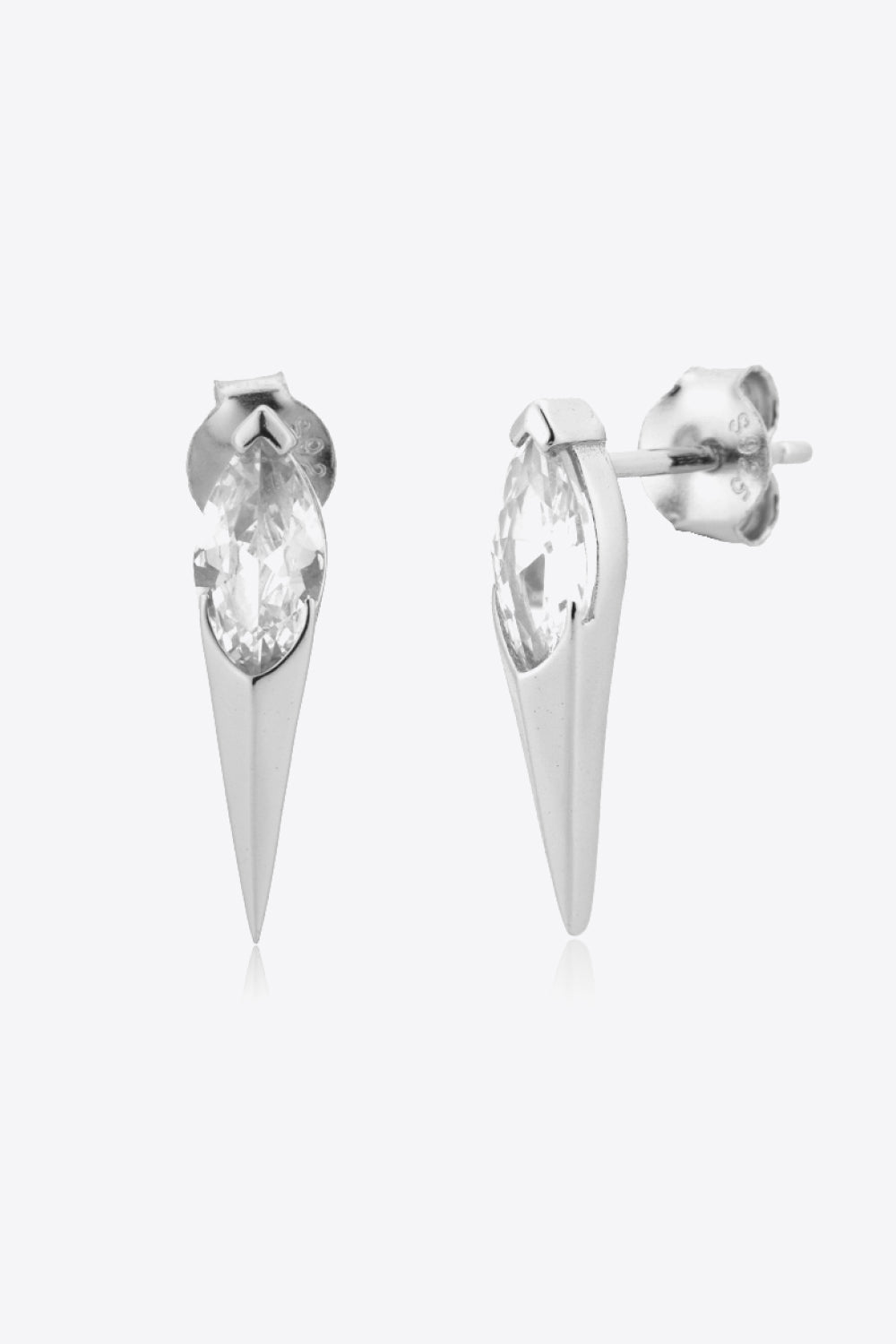 Zircon Decor 925 Sterling Silver Earrings - Earrings - FITGGINS