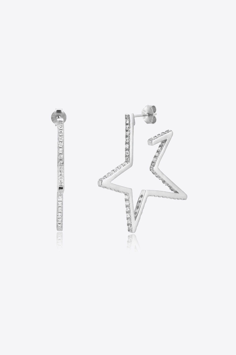 Zircon Star 925 Sterling Silver Earrings - Earrings - FITGGINS