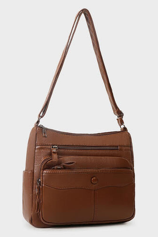 Small PU Leather Handbag - Handbag - FITGGINS
