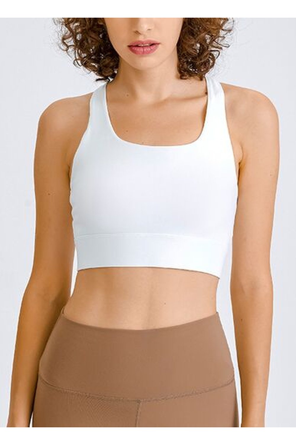 Double Take Square Neck Racerback Cropped Tank - Crop Tops & Tank Tops - FITGGINS