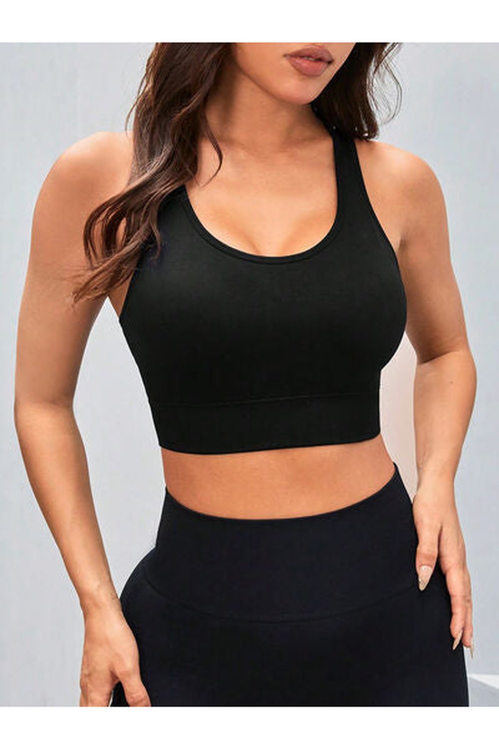 Cutout Racerback Scoop Neck Active Tank - Crop Tops & Tank Tops - FITGGINS