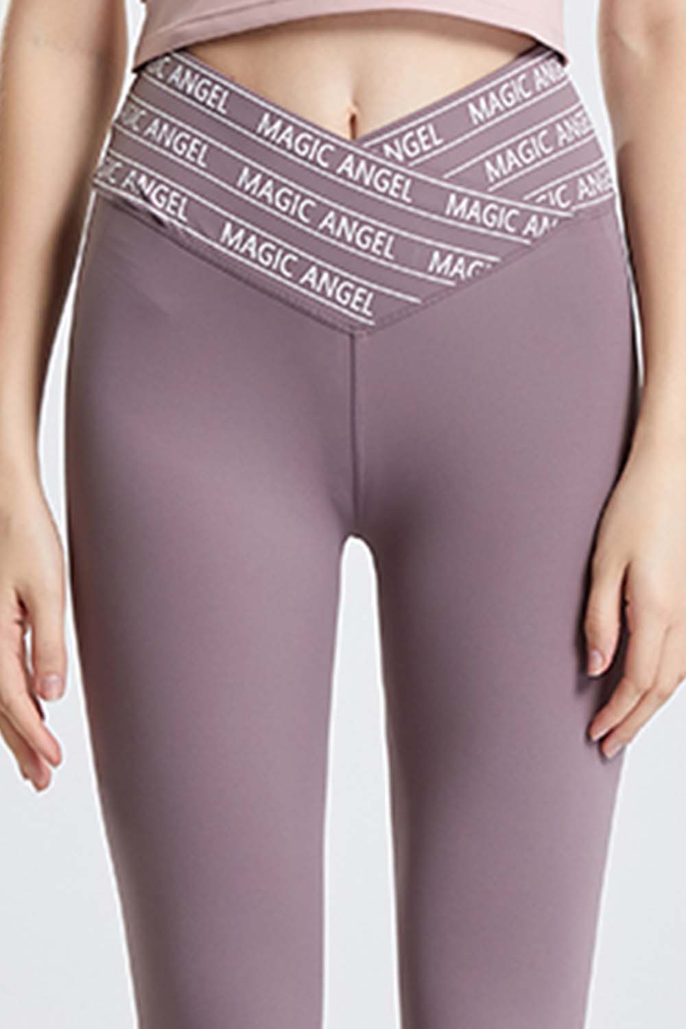 Wide Waistband Sports Pants - Leggings - FITGGINS