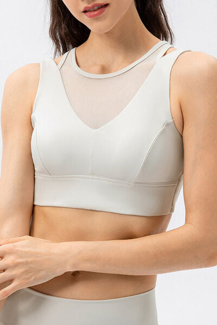 Cutout Wide Strap Active Tank - Crop Tops & Tank Tops - FITGGINS