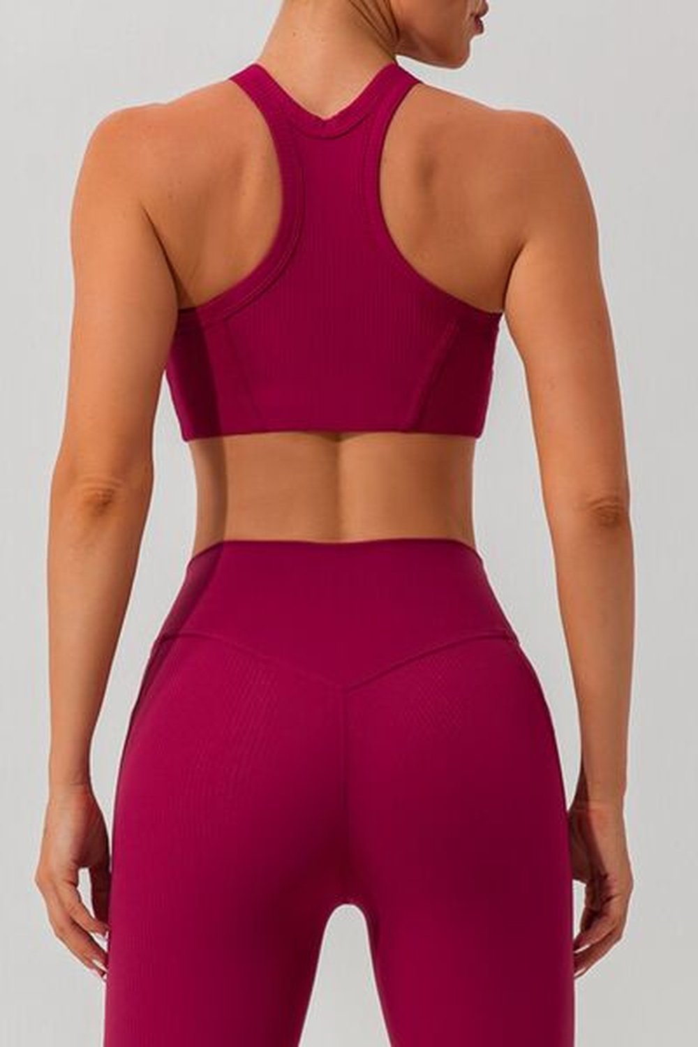 Round Neck Racerback Active Tank - Crop Tops & Tank Tops - FITGGINS