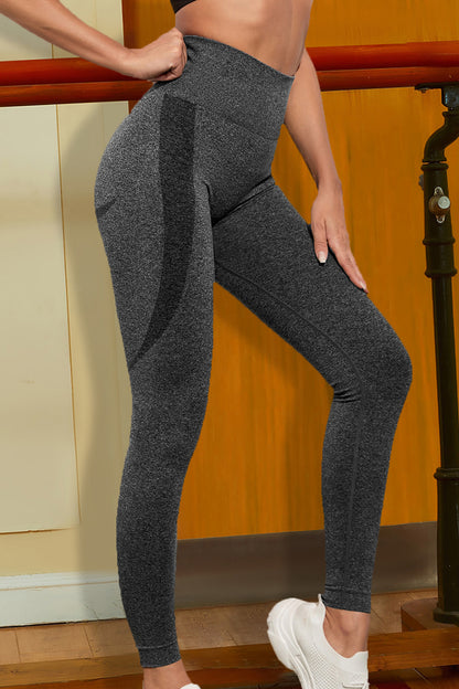 Wide Waistband Sports Leggings - Leggings - FITGGINS